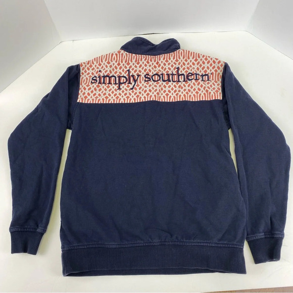 Simply Southern Shep Embroidered Long Sleeve Quarter Zip Pullover Sweatshirt - Picture 5 of 14